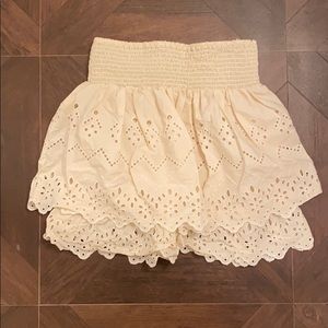 Eyelet skirt woth elastic waist